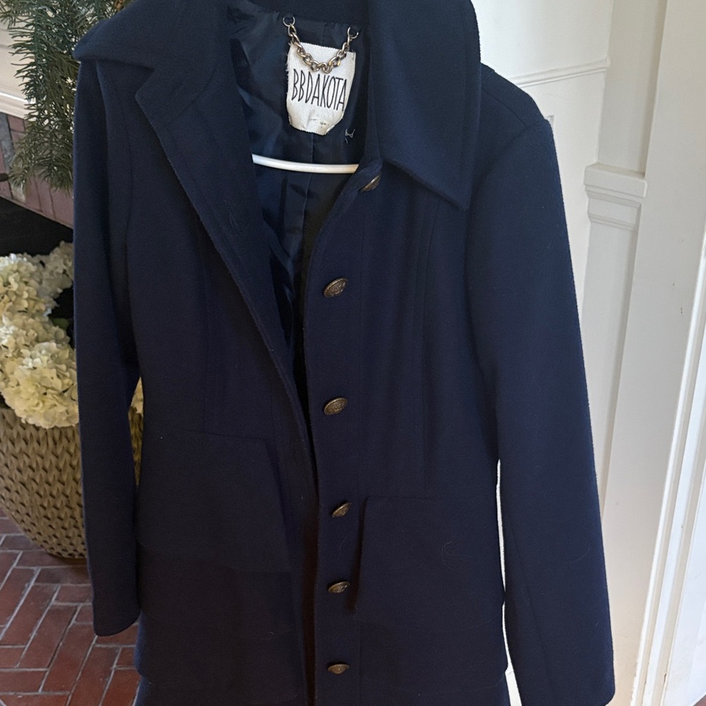 BB Dakota Women's Dark Blue Trench Coat